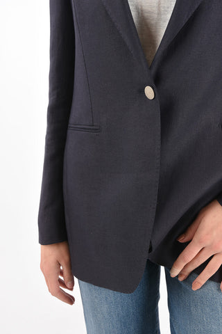 Lined linen blazer