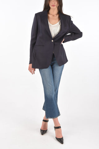 Lined linen blazer