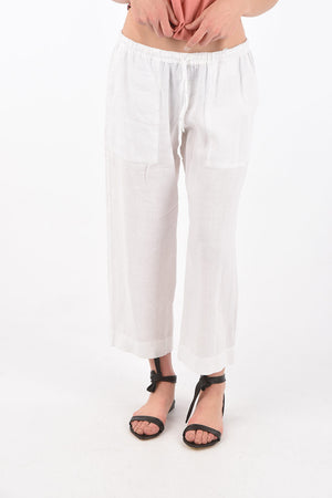 flax drawstring waist pants