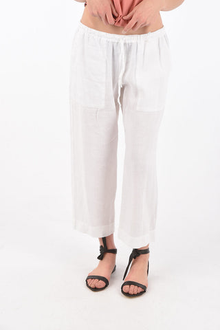 flax drawstring waist pants