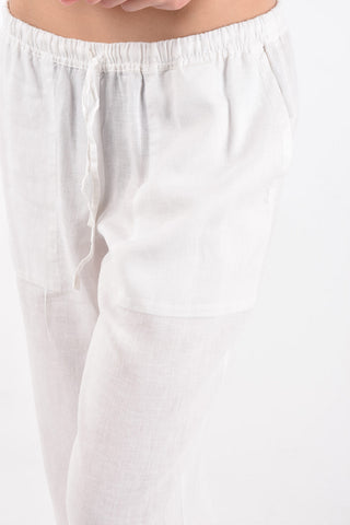 flax drawstring waist pants