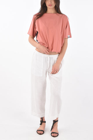 flax drawstring waist pants