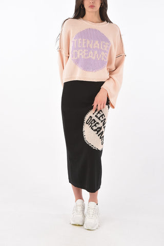 Knitted Cropped Sweater TEENAGE DREAMS Oversize