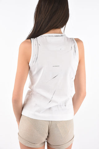 Cotton scoop neckline tank top