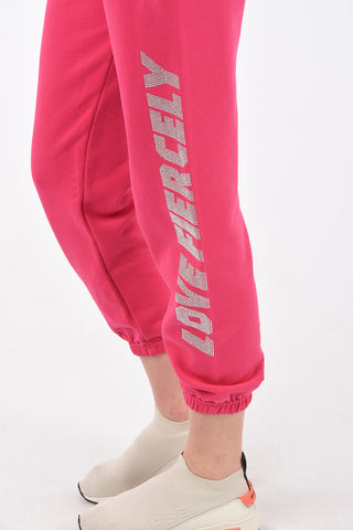 joggers LOVE FIERCELY pants with crystals