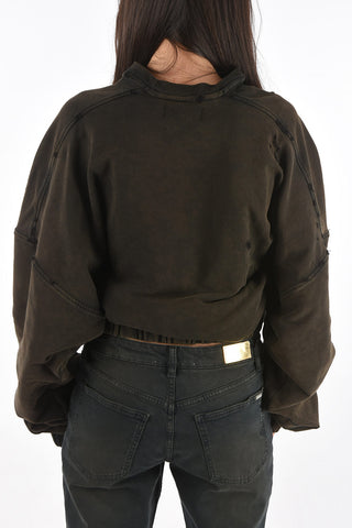 Felpa girocollo MAGIC DIRTY con dettagli distressed