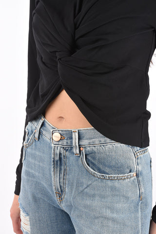 crop top with bow on the front