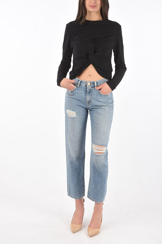 crop top with bow on the front