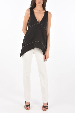 Single-pleated Tapered Trousers