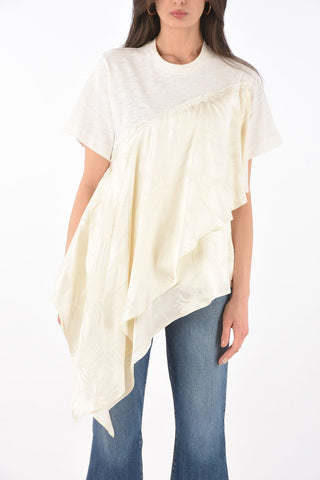 Asymmetric T-shirt with Floral Print