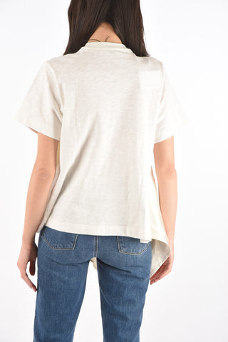 Asymmetric T-shirt with Floral Print