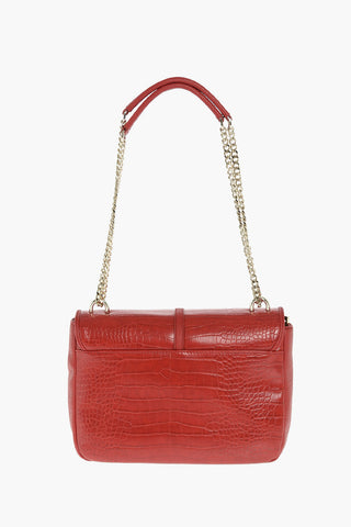 LOVE Crocodile Effect faux leather crossbody bag
