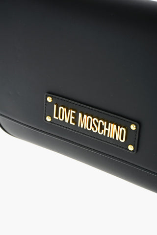 LOVE borsa a spalla in ecopelle con applicazione in ecopelliccia