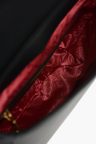 LOVE borsa a spalla in ecopelle con applicazione in ecopelliccia