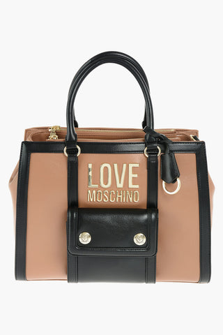 LOVE faux leather Tote bag with removable shoulder strap
