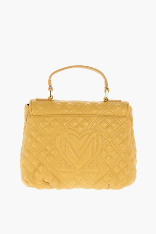 LOVE quilted bag with removable shoulder strap