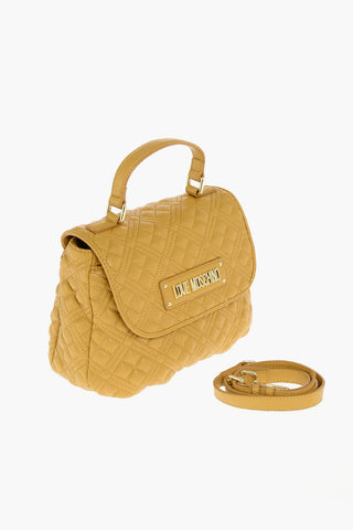 LOVE quilted bag with removable shoulder strap