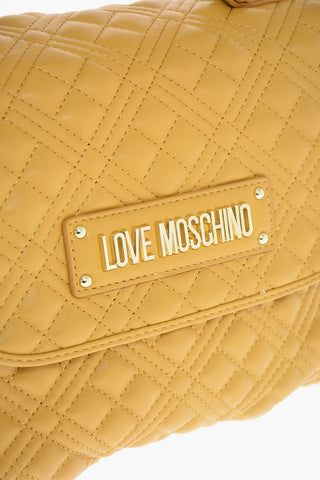 LOVE quilted bag with removable shoulder strap