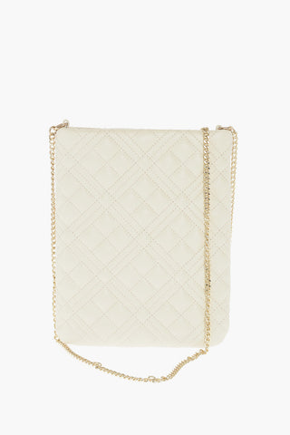 LOVE borsa trapuntata in ecopelle con tracolla a catena