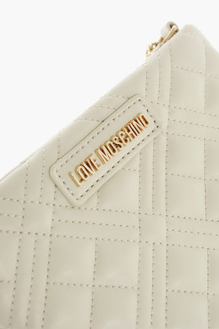 LOVE borsa trapuntata in ecopelle con tracolla a catena