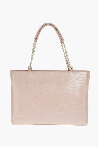 LOVE crocodile printed faux leather Tote bag