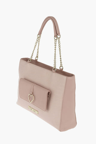 LOVE crocodile printed faux leather Tote bag