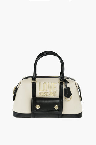 LOVE two-tone Bowler Bag with removable shoulder strap
