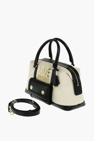 LOVE two-tone Bowler Bag with removable shoulder strap