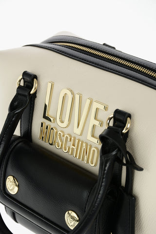 LOVE two-tone Bowler Bag with removable shoulder strap