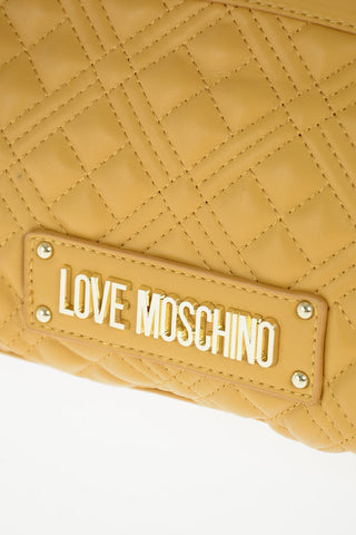 LOVE pochette trapuntata in ecopelle con tracolla removibile