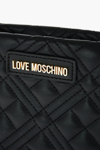LOVE quilted faux leather bag with chain shoulder strap
