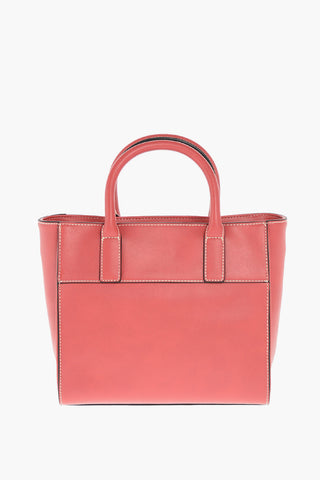 LOVE faux leather top handle bag with golden details