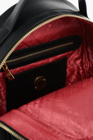 LOVE faux leather backpack with faux fur applied