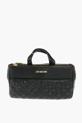 LOVE borsa a mano trapuntata in ecopelle