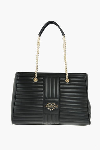 LOVE Quilteld faux leather shoulder bag
