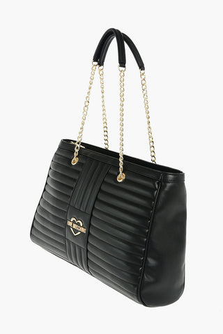 LOVE Quilteld faux leather shoulder bag