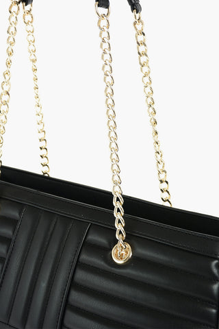 LOVE Quilteld faux leather shoulder bag