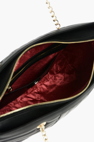 LOVE Quilteld faux leather shoulder bag