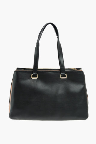 LOVE borsa tote in ecopelle con triplo scomparto e logo dorato