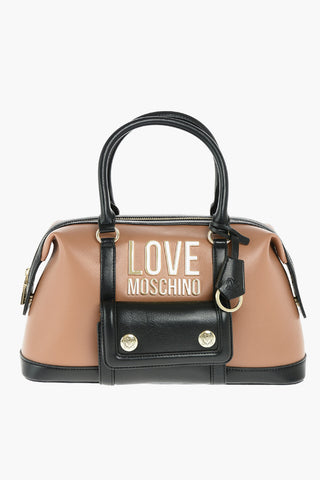 LOVE two-tone Bowler Bag with removable shoulder strap