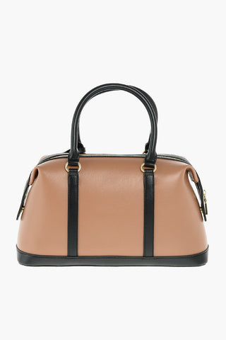 LOVE two-tone Bowler Bag with removable shoulder strap