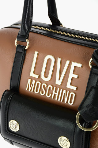 LOVE two-tone Bowler Bag with removable shoulder strap