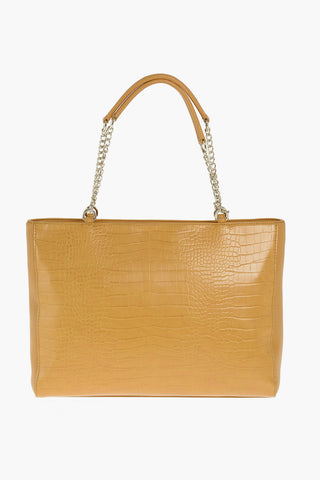 LOVE crocodile printed faux leather Tote bag