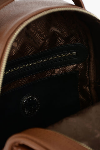 LOVE crocodile printed faux leather backpack