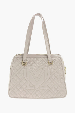LOVE borsa handle top trapuntata in ecopelle