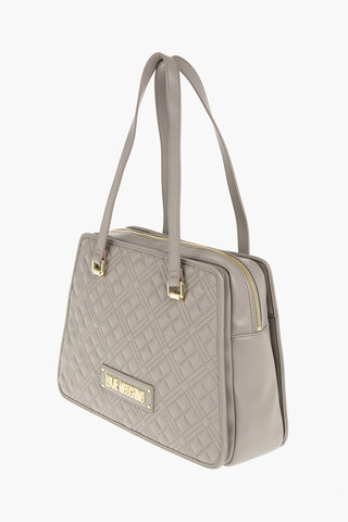 LOVE borsa handle top trapuntata in ecopelle