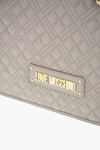 LOVE borsa handle top trapuntata in ecopelle