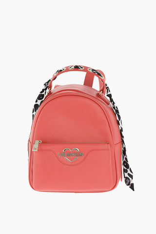 LOVE faux leather backpack with braided Neckerchief