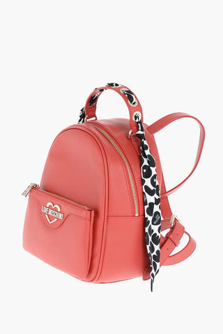 LOVE faux leather backpack with braided Neckerchief