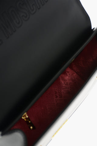LOVE faux leather shoulder bag with chain